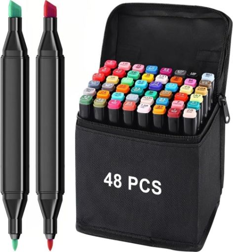Picture of 48 pcs Color Markers Pen  Sketch Pen marker pen